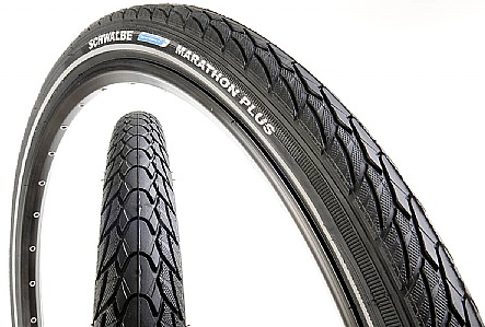These Schwalbe Marathon Plus tires come in sizes from 25mm to 45mm.