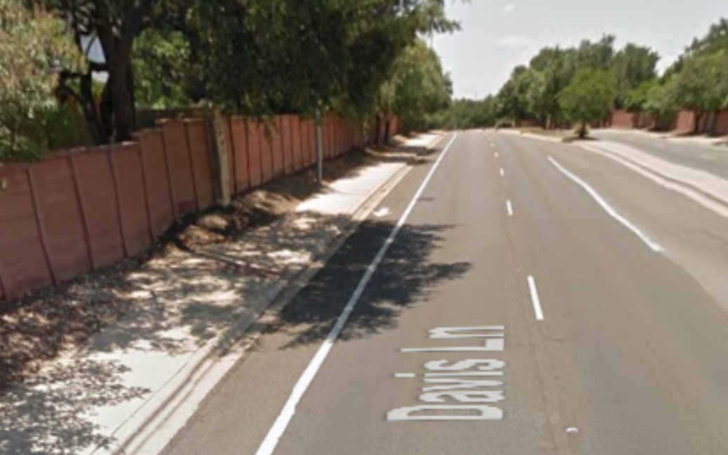 The bike lane in question, seen in a Google Street View. The cyclist was traveling away from you -- against both bike lane and street traffic.