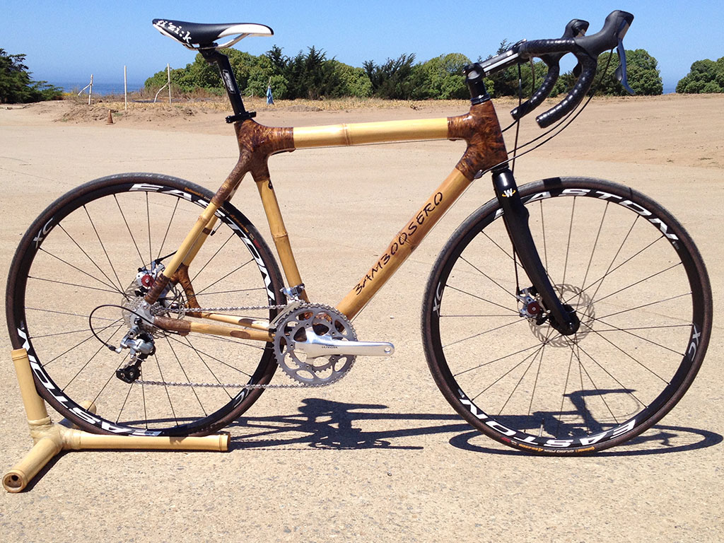 A road bike by Bamboosero of La Selva Beach, California.